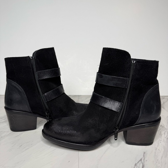 Miz Mooz Dayla Black Suede Buckle Bootie 38 - Picture 6 of 15